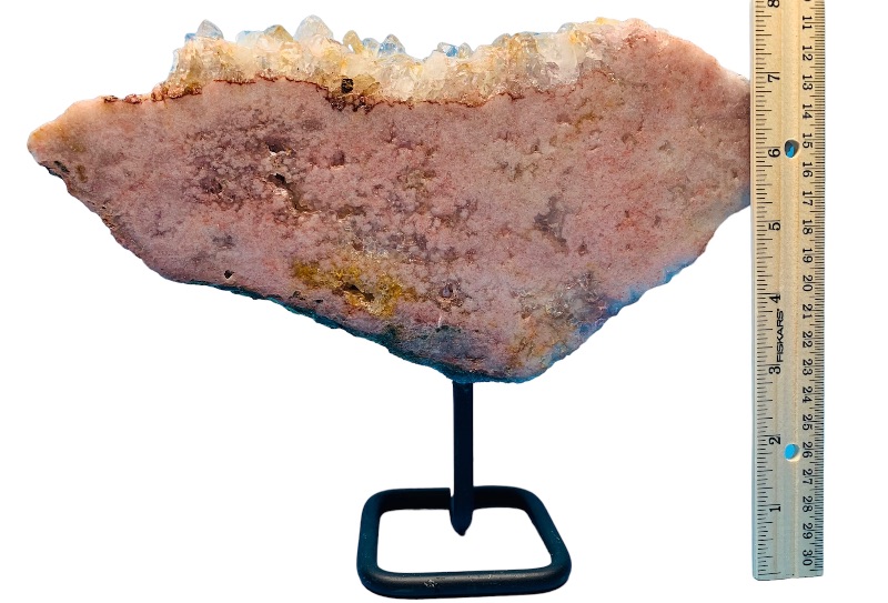 Photo 1 of 892782…large 10.5 x 8”  pink amethyst quartz crystal rock on stand  - height is including stand