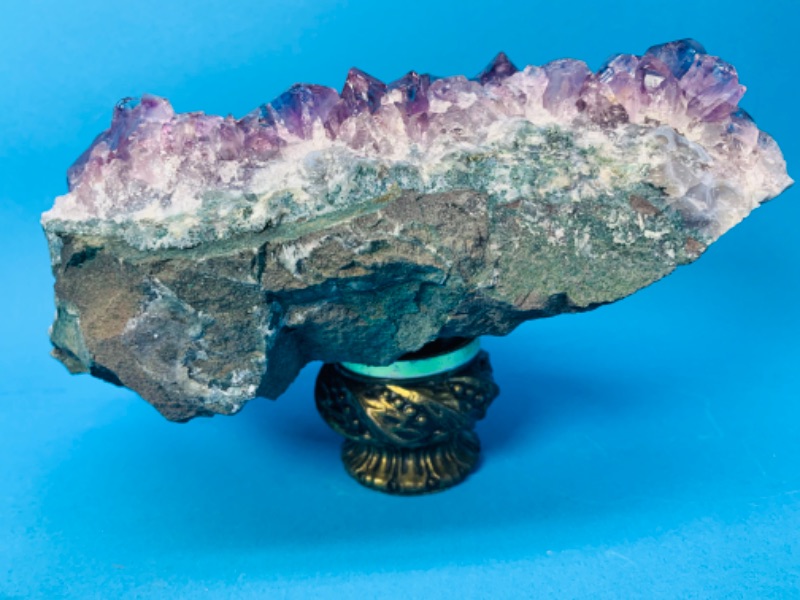 Photo 4 of 892789…huge 9 x 6” amethyst crystal rock with stand 