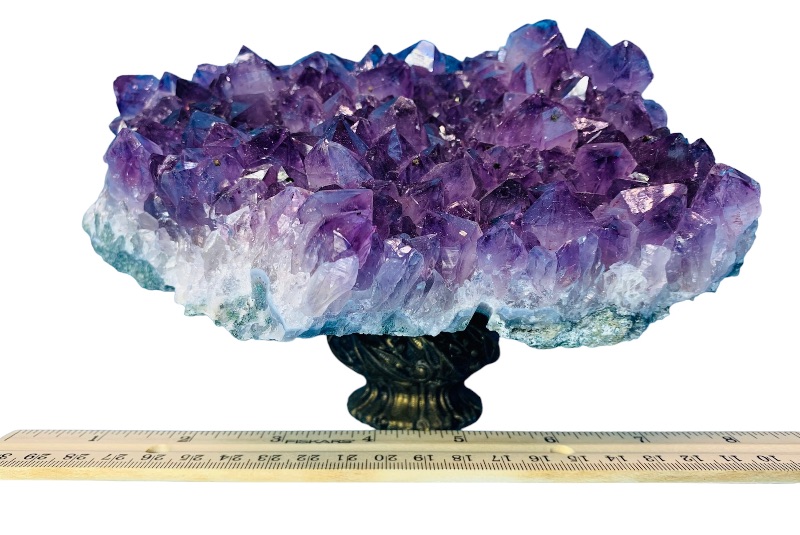 Photo 1 of 892789…huge 9 x 6” amethyst crystal rock with stand 