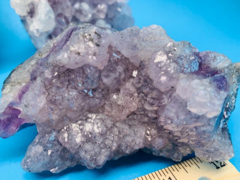 Photo 6 of 892797…5 large amethyst, snow quartz, and purple quartz rocks 