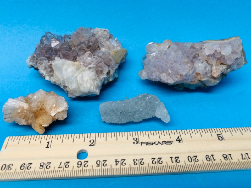 Photo 1 of 892823…4 amethyst and apophyllite rocks