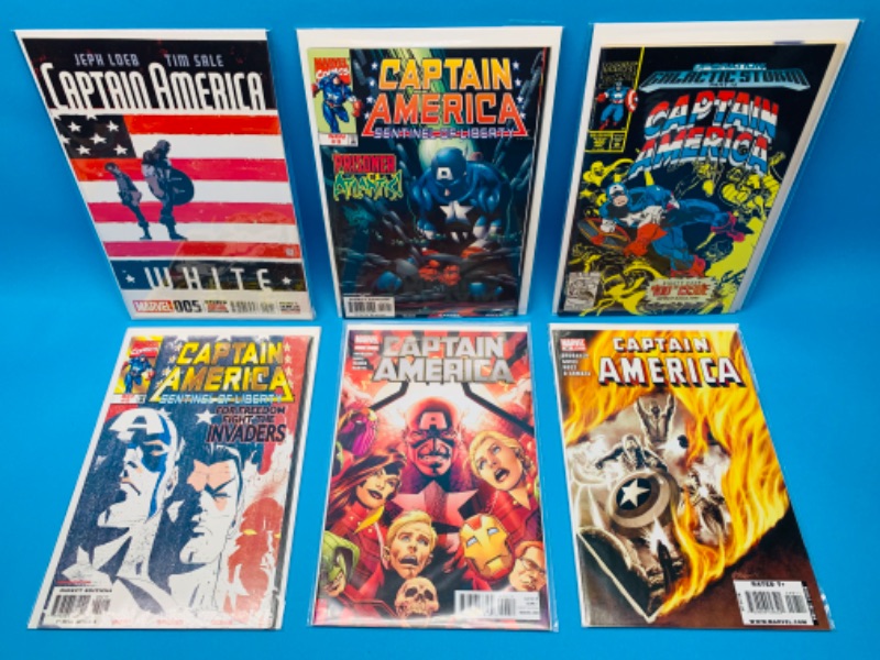 Photo 1 of 892973…6 Captain America comics in plastic sleeves