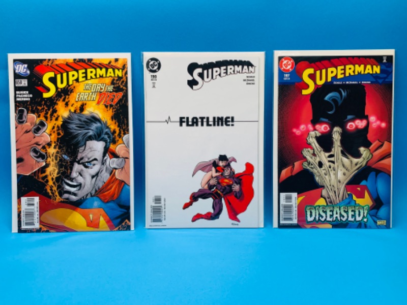 Photo 1 of 892980…3 Superman comics in plastic sleeves 