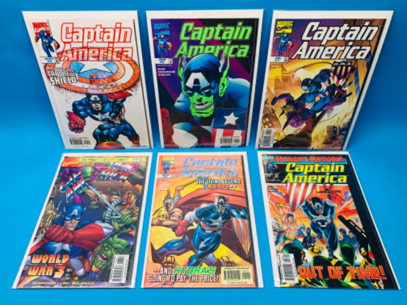 Photo 1 of 892997…6 Captain America comics in plastic sleeves