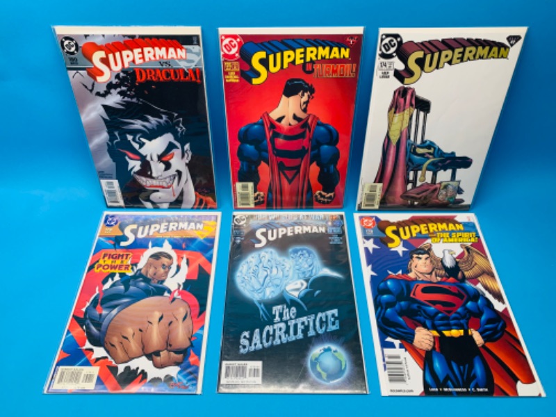 Photo 1 of 893006…6 superman comics in plastic sleeves