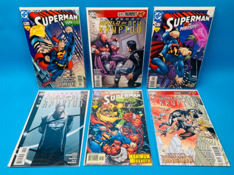 Photo 1 of 893010…6 superman comics in plastic sleeves