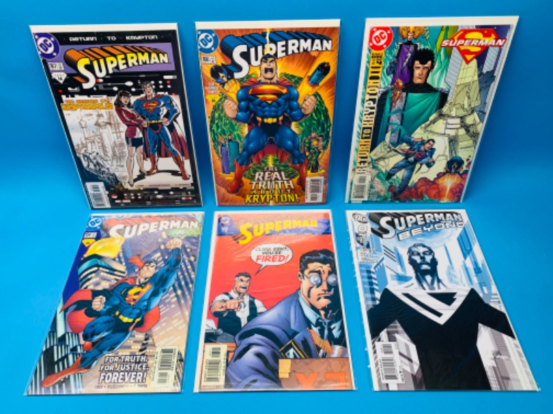 Photo 1 of 893014…6 superman comics in plastic sleeves