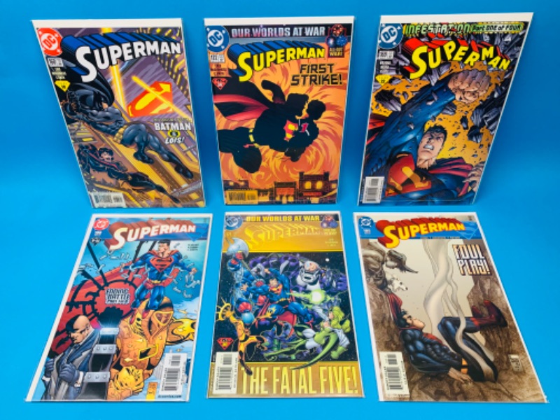 Photo 1 of 893015…6 superman comics in plastic sleeves