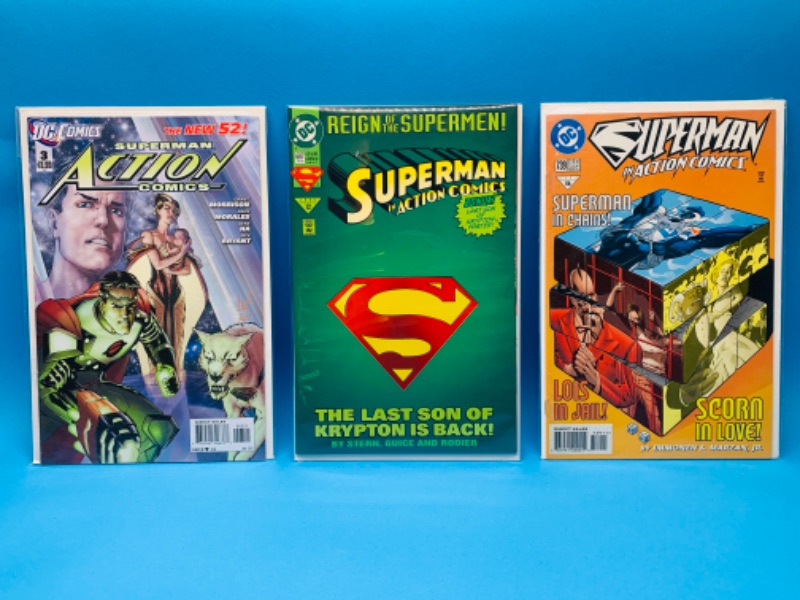 Photo 1 of 893042…3 superman comics in plastic sleeves