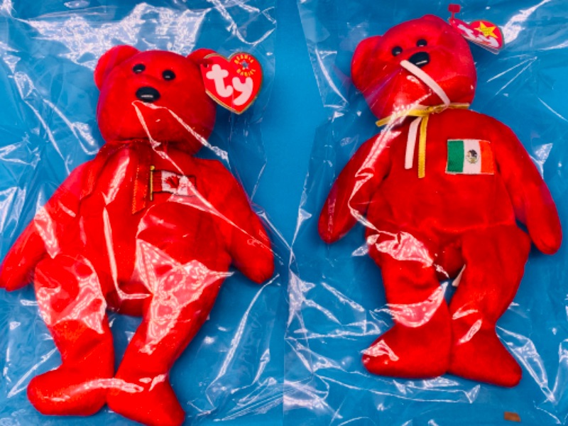 Photo 1 of 893046…2 TY beanie babies in plastic bags 