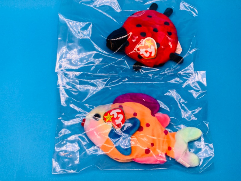 Photo 1 of 893050… 2 TY beanie babies in plastic bags 