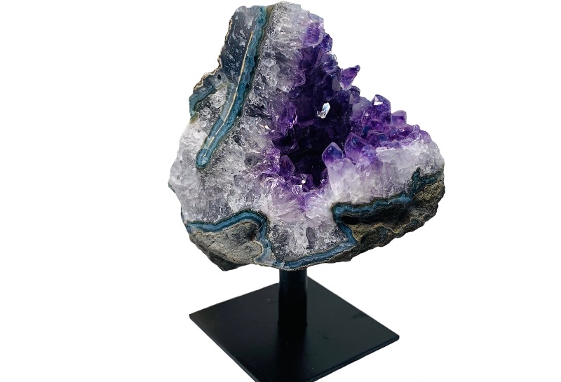 Photo 1 of 893074…4” amethyst rock on stand - height includes stand