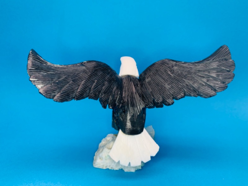 Photo 4 of 893076…4 x 6” carved eagle on apophyllite rock