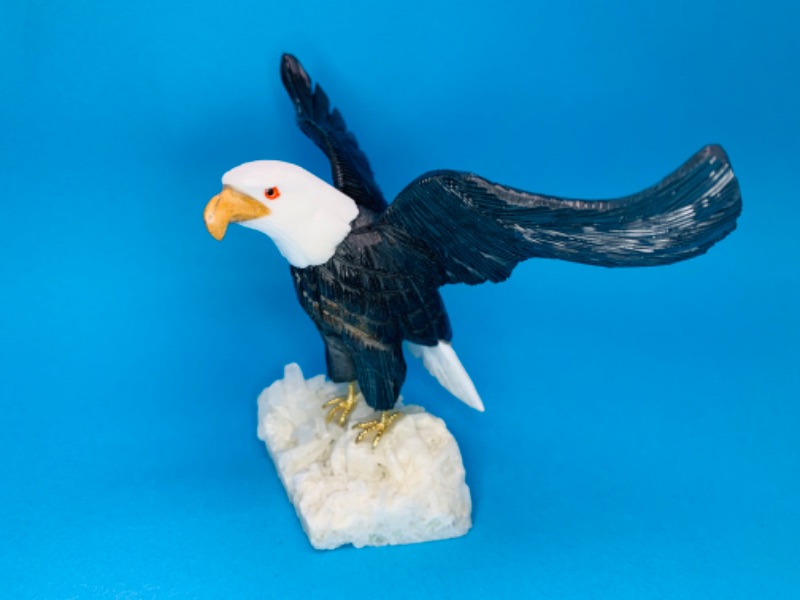 Photo 6 of 893076…4 x 6” carved eagle on apophyllite rock