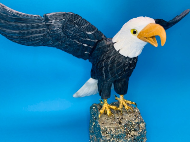 Photo 3 of 893077…large 8 x 10” carved eagle on large pyrite rock