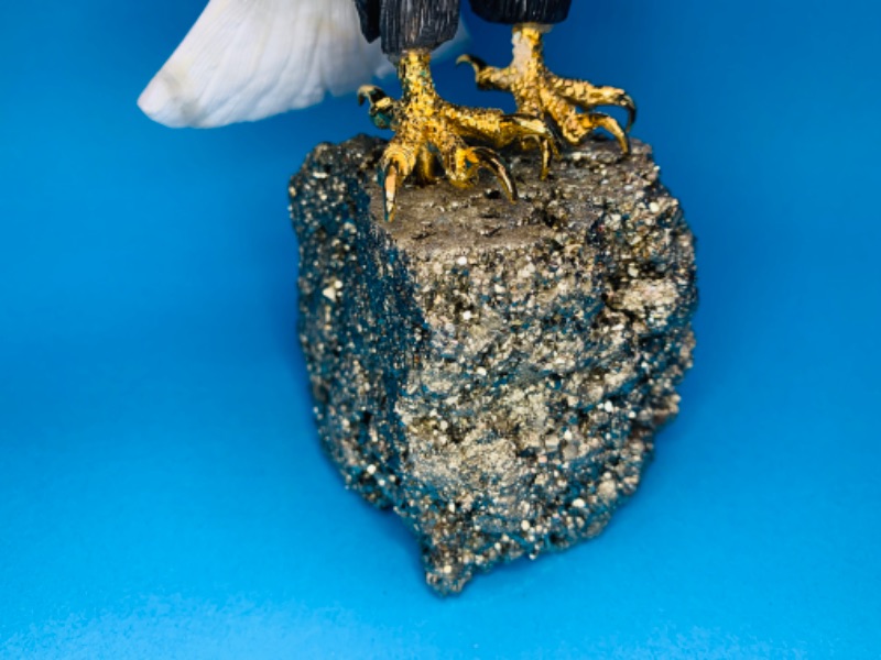 Photo 5 of 893077…large 8 x 10” carved eagle on large pyrite rock