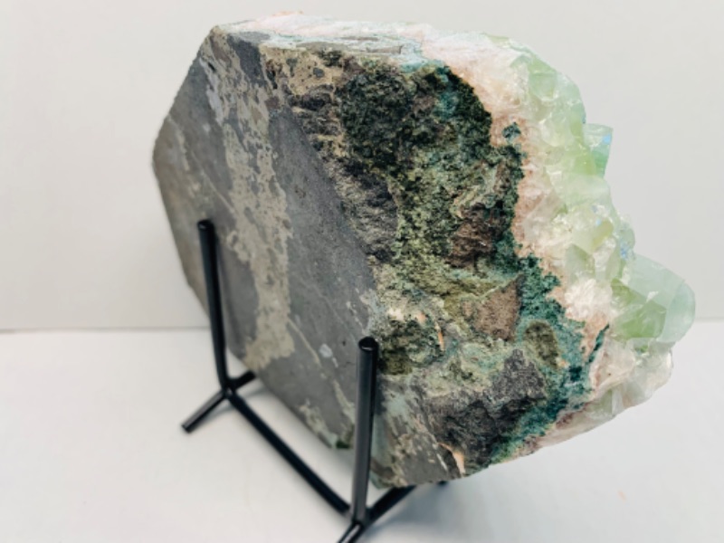 Photo 2 of 893082…large 6 x 4”  green apophyllite rock on stand