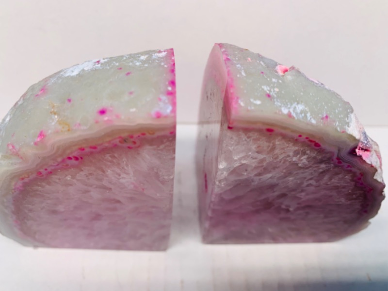 Photo 1 of 893090…2 agate base 3” bookend rocks 