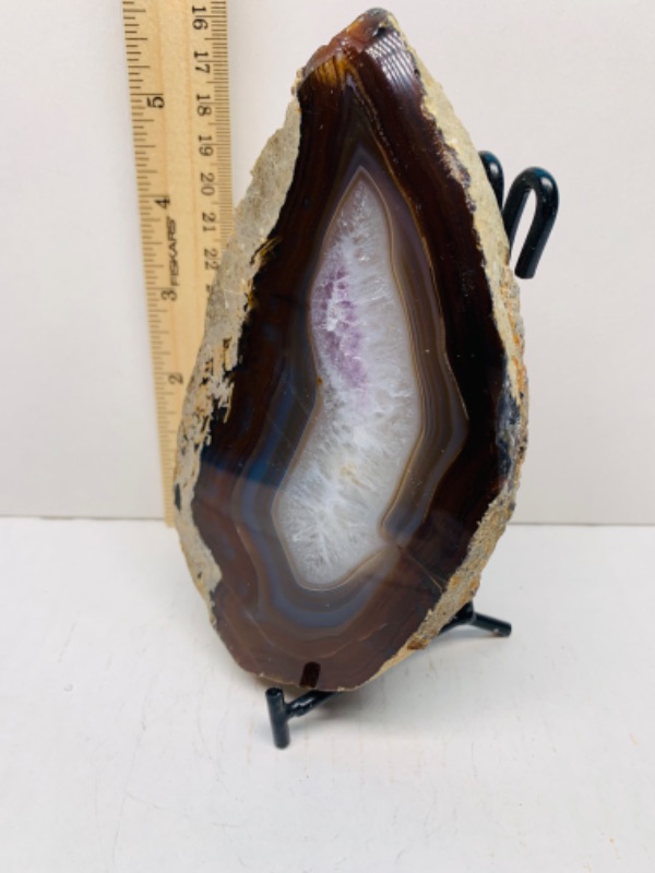 Photo 4 of 893091…6” agate base slice on stand