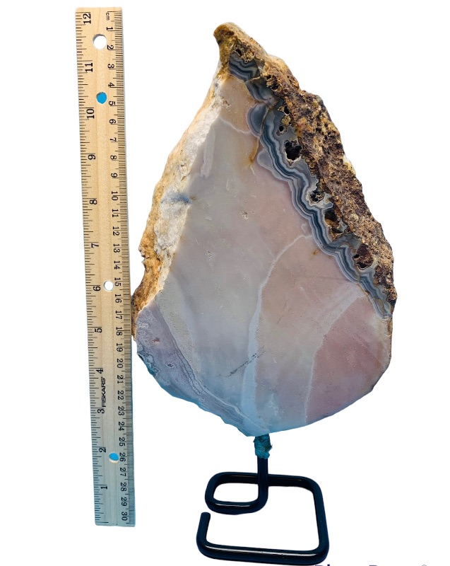 Photo 5 of 893093…large 12” pink amethyst rock on stand - height includes stand