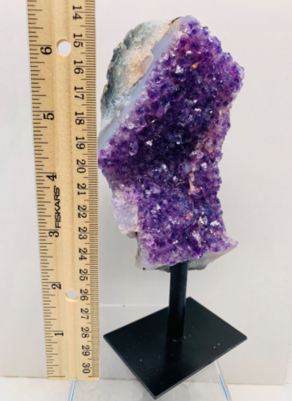 Photo 4 of 893116…7” amethyst rock on stand -height includes stand 