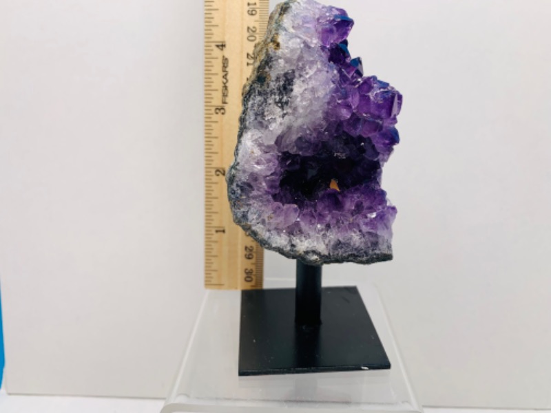 Photo 2 of 893118…5” amethyst rock on stand - height includes stand 