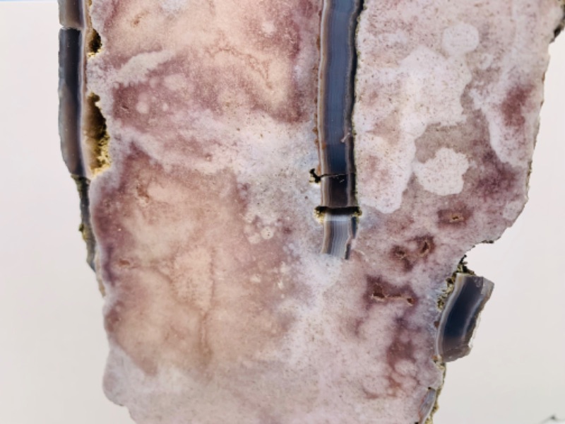 Photo 2 of 893120…large 11” pink amethyst rock on stand- height includes stand 