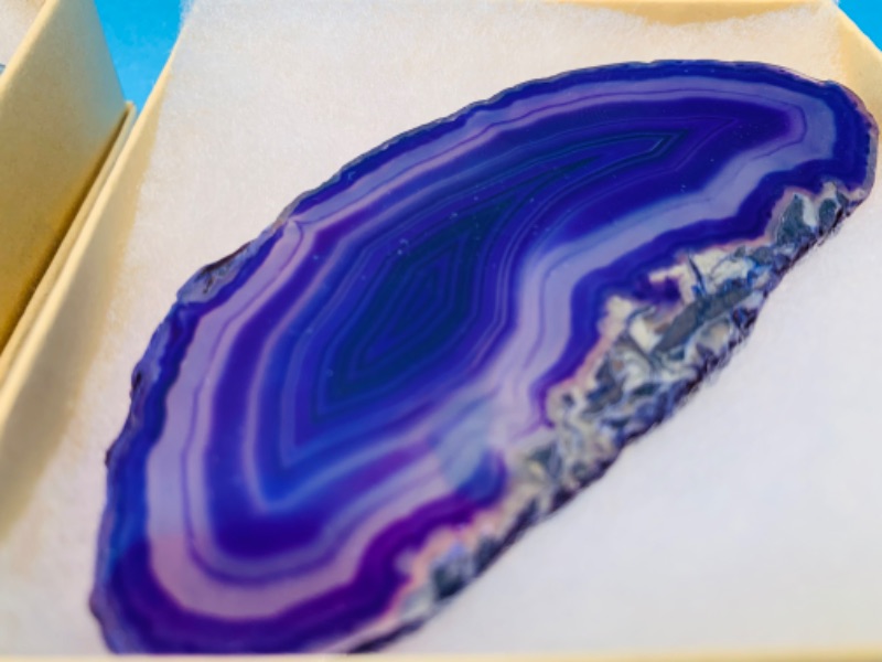 Photo 2 of 893121…2 agate slices in gift boxes