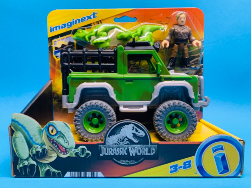 Photo 1 of 893155… Jurassic World imaginext 3-8 Jeep toy