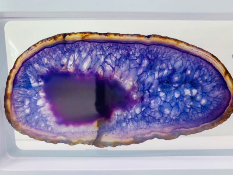 Photo 3 of 893183… 2 agate slices in 9 x 4” display 