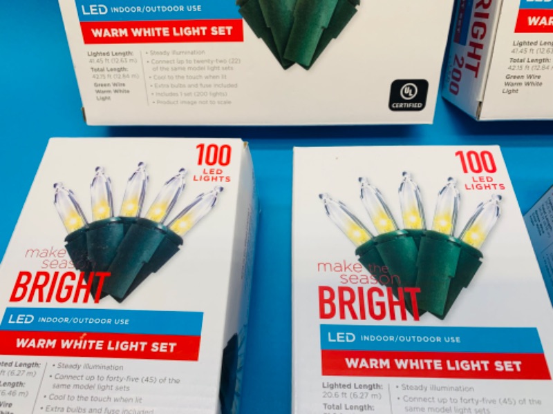 Photo 2 of 893337…6 boxes of various white LED lights -perfect for summer nights in the yard