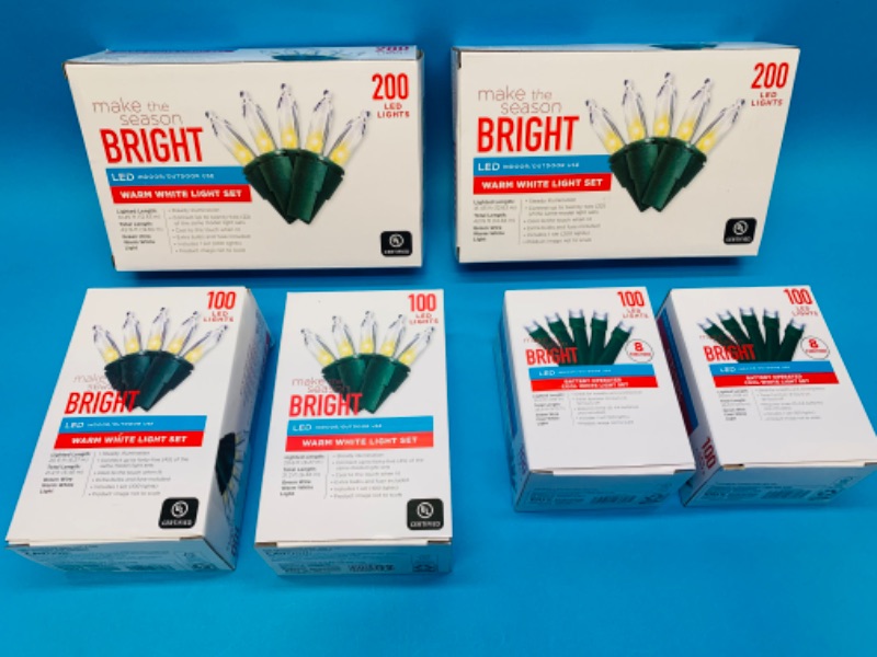 Photo 1 of 893337…6 boxes of various white LED lights -perfect for summer nights in the yard