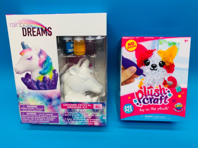 Photo 1 of 893344…unicorn crystal growing kit and plush craft