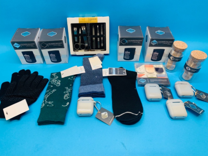 Photo 1 of 893387…men’s socks, koozies, EarPod cases, manicure set, and more