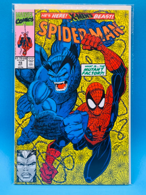 Photo 1 of 893543…Spider-Man comic 15 in plastic sleeve-X-men’s beast 