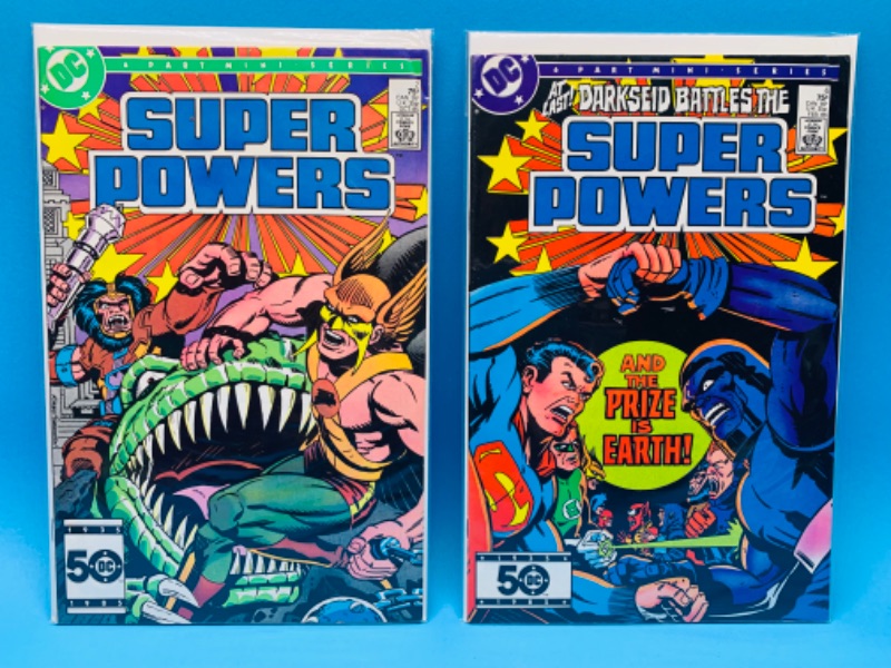 Photo 1 of 893566…2 $.75 super powers comics in plastic sleeves 