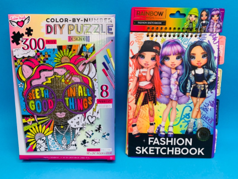 Photo 1 of 893796…Rainbow High fashion sketchbook and puzzle 