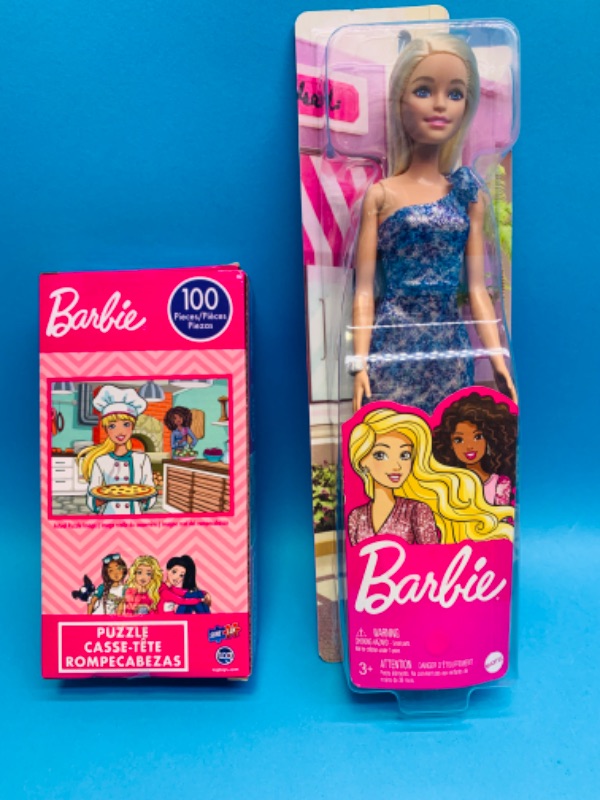 Photo 1 of 893869…Barbie doll and puzzle 