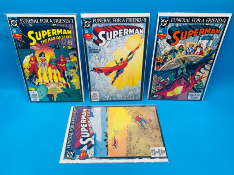 Photo 1 of 893904…4 Superman comics in plastic sleeves 