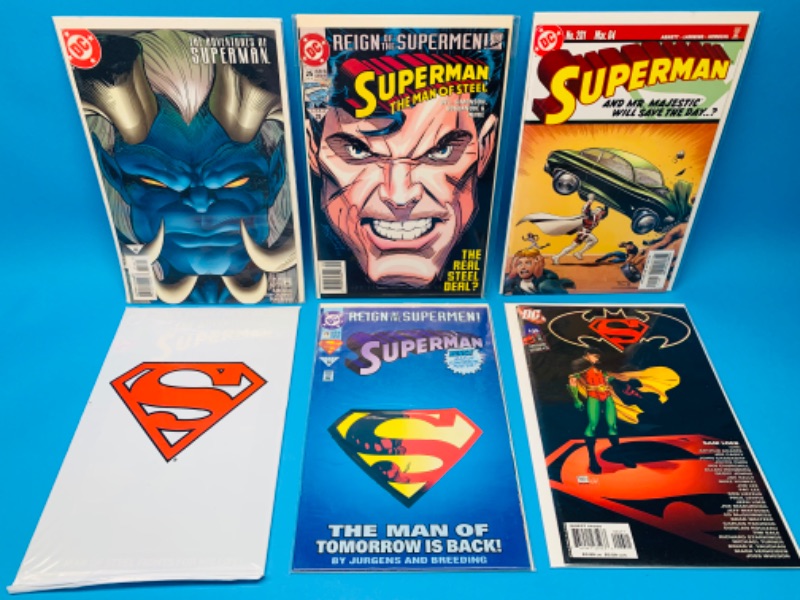 Photo 1 of 893906…6 Superman comics in plastic sleeves 