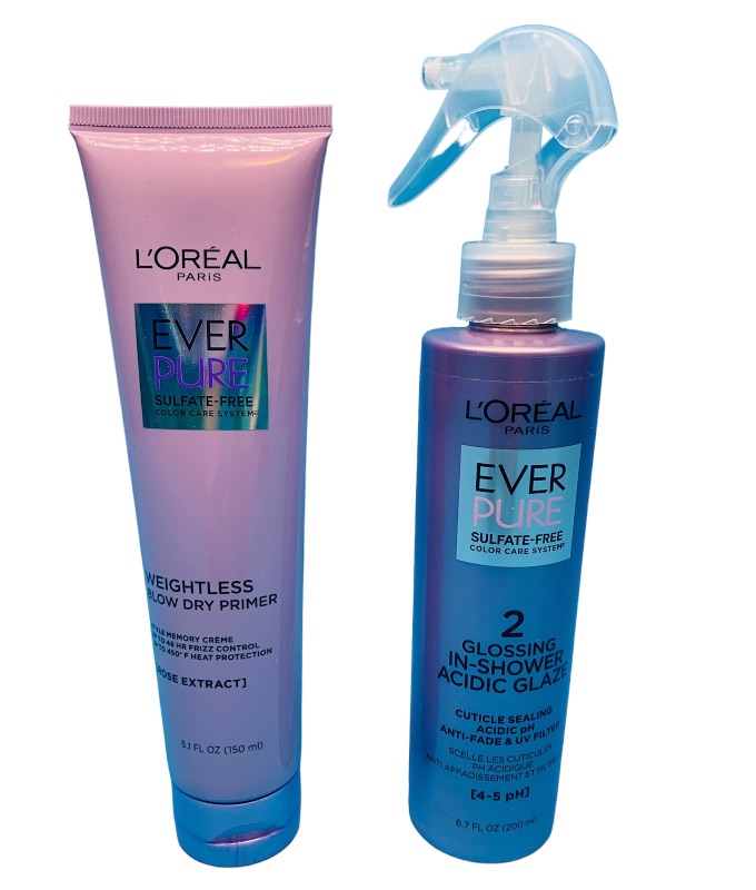 Photo 1 of 893931…L’Oréal Ever Pure blow dry primer and shower hair glaze