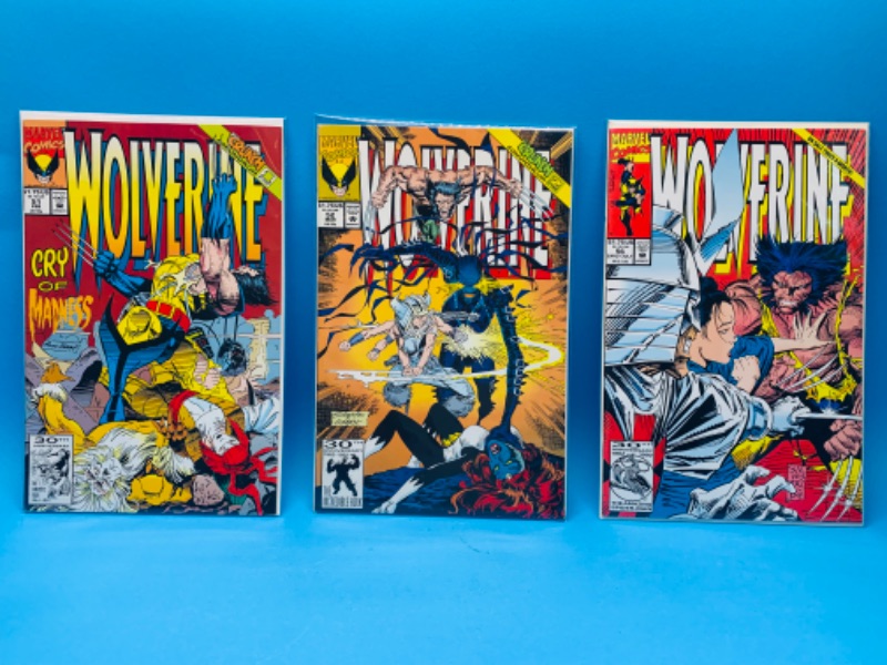 Photo 1 of 893947…3 Wolverine 30th edition comics in plastic sleeves 