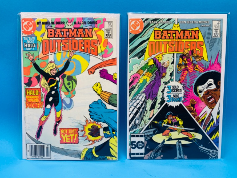 Photo 1 of 893951…2 vintage $.75 Batman and the outsiders comics in plastic sleeves 