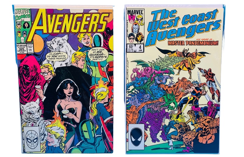 Photo 1 of 893953…1st appearance of Master Pandemonium and vintage Avengers comics in plastic sleeves 