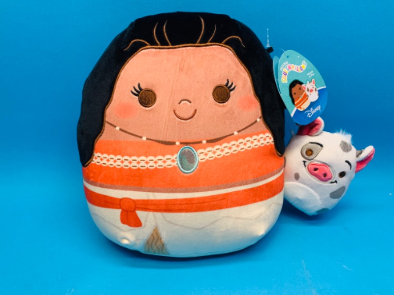 Photo 1 of 893028…Disney squishmellows Moana and Pua plush 