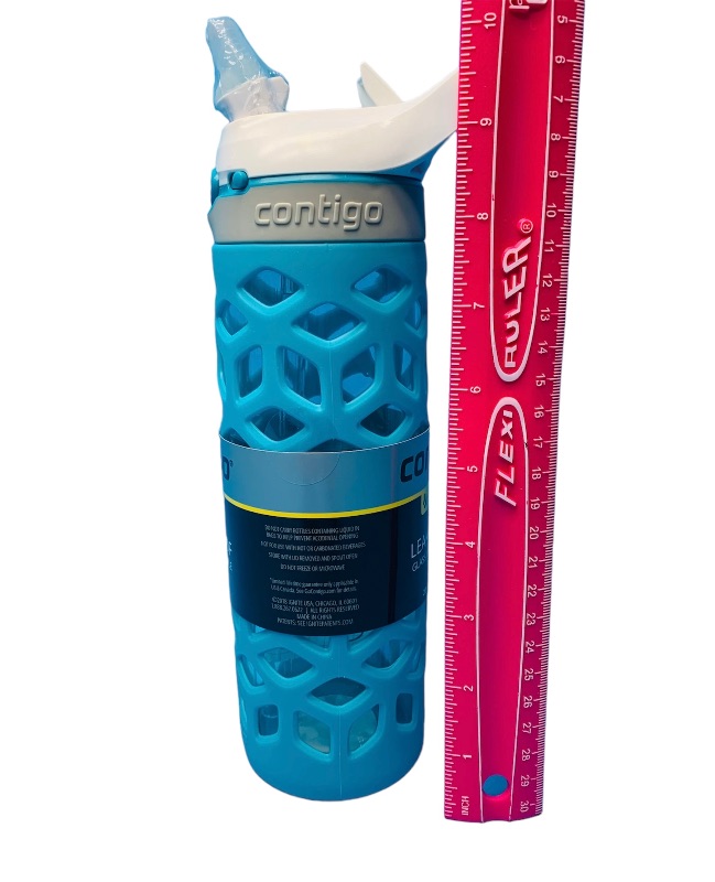 Photo 1 of 894086… contigo leakproof auto spout silicone over glass bottle 