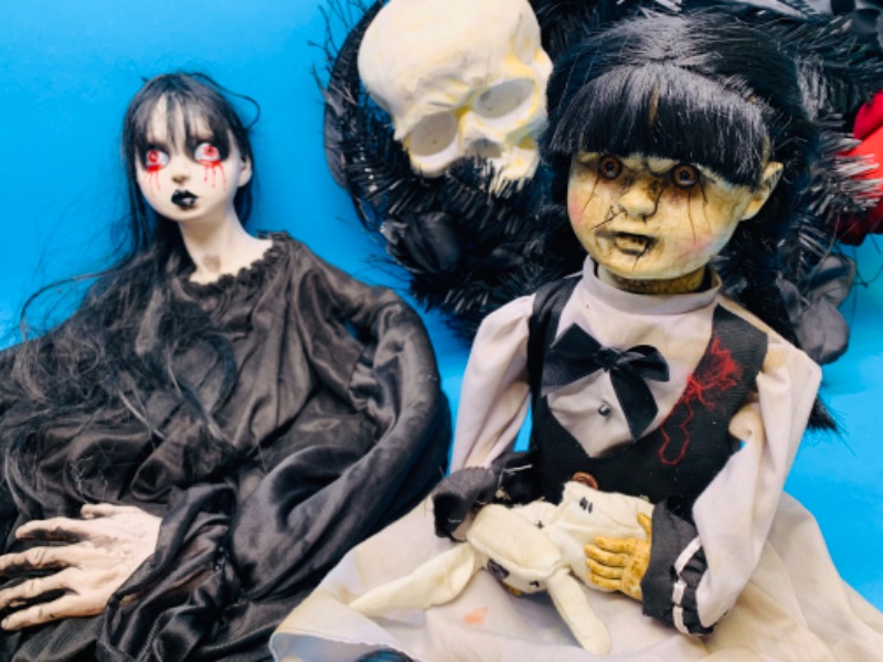 Photo 3 of 894193…creepy dolls, wreath, and witches pot