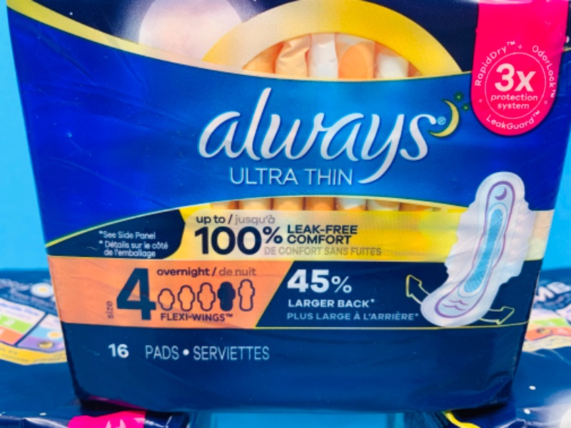 Photo 2 of 894220…3 packs of Always ultra thin pads 16 individual pads per pack