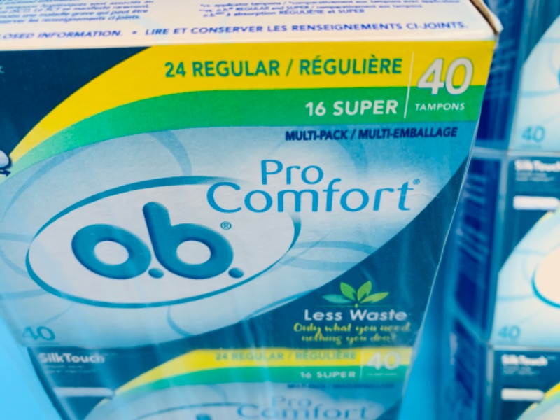 Photo 2 of 894227…6 boxes of O.B. Pro comfort silk touch tampons 40 per box 