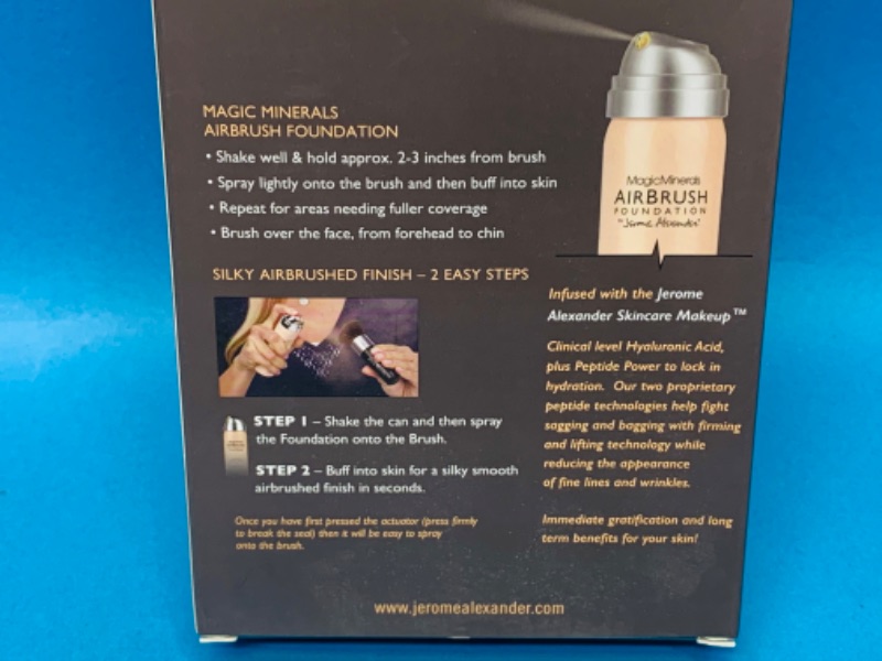 Photo 4 of 894235…Magic Minerals airbrush foundation infused with Jerome Alexander skincare makeup -medium 